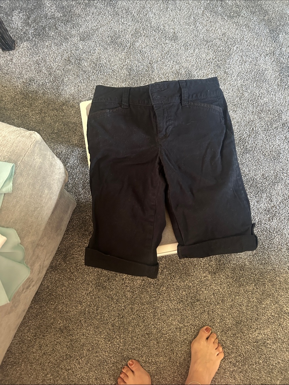Charter Club Black Roll-Cuff Bermuda Shorts